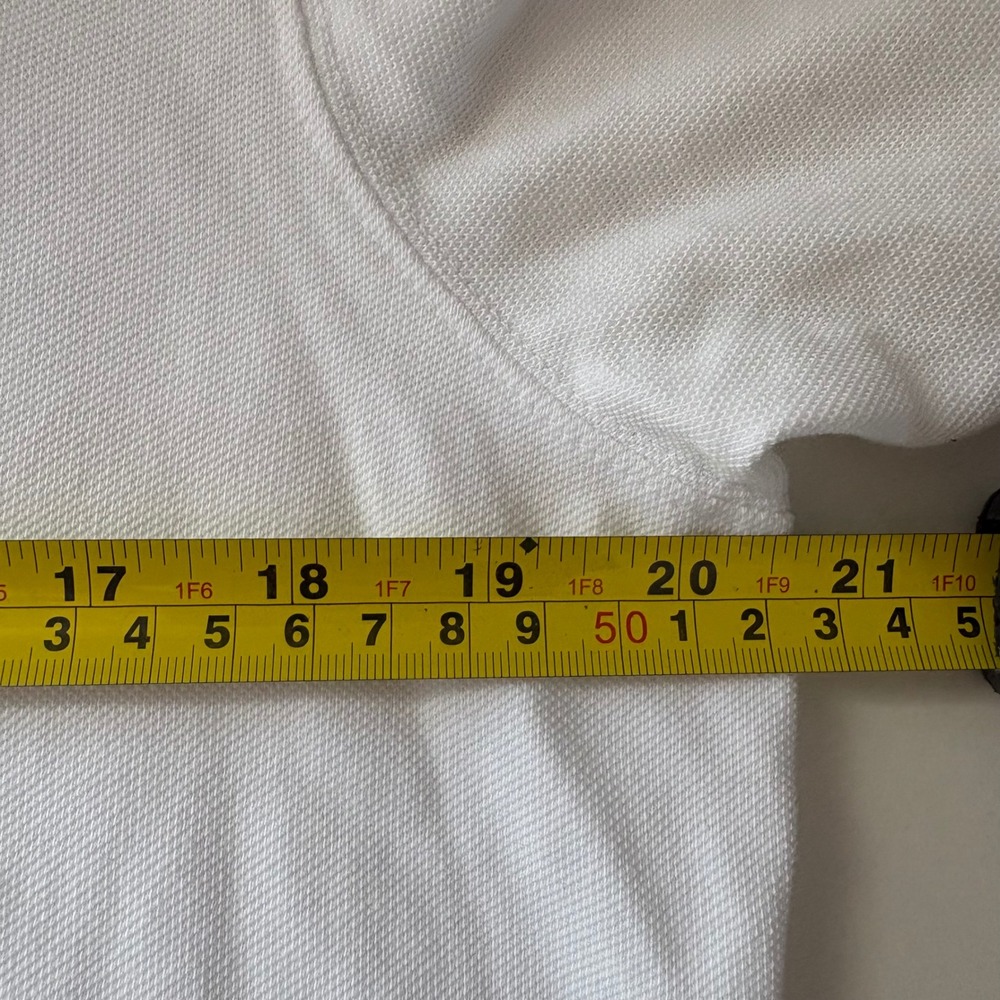 Vineyard Vines Mens Small Polo Shirt White Short Sleeve Pique Cotton Preppy - Picture 4 of 5